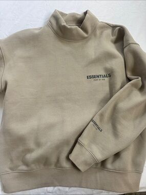 Fear of God ESSENTIALS Tan Mock Neck Sweatshirt